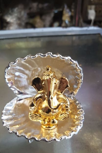 Sea Shell Ganesha Silver Plated 